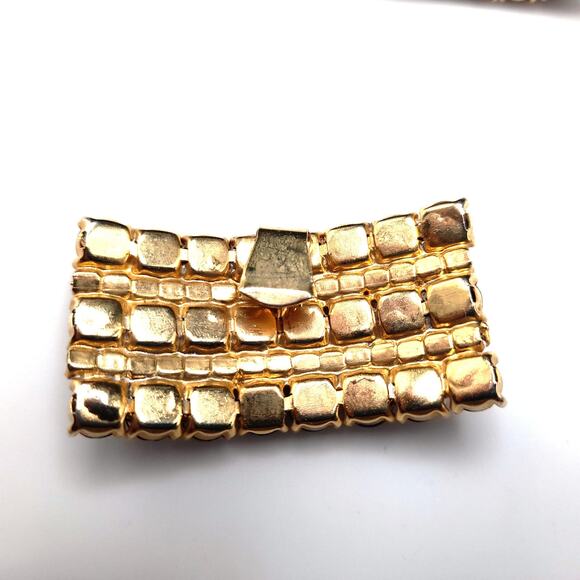 Vintage Purple Rhinestone Shoe Clips, Gold Plated, 1960s - Picture 9 of 10